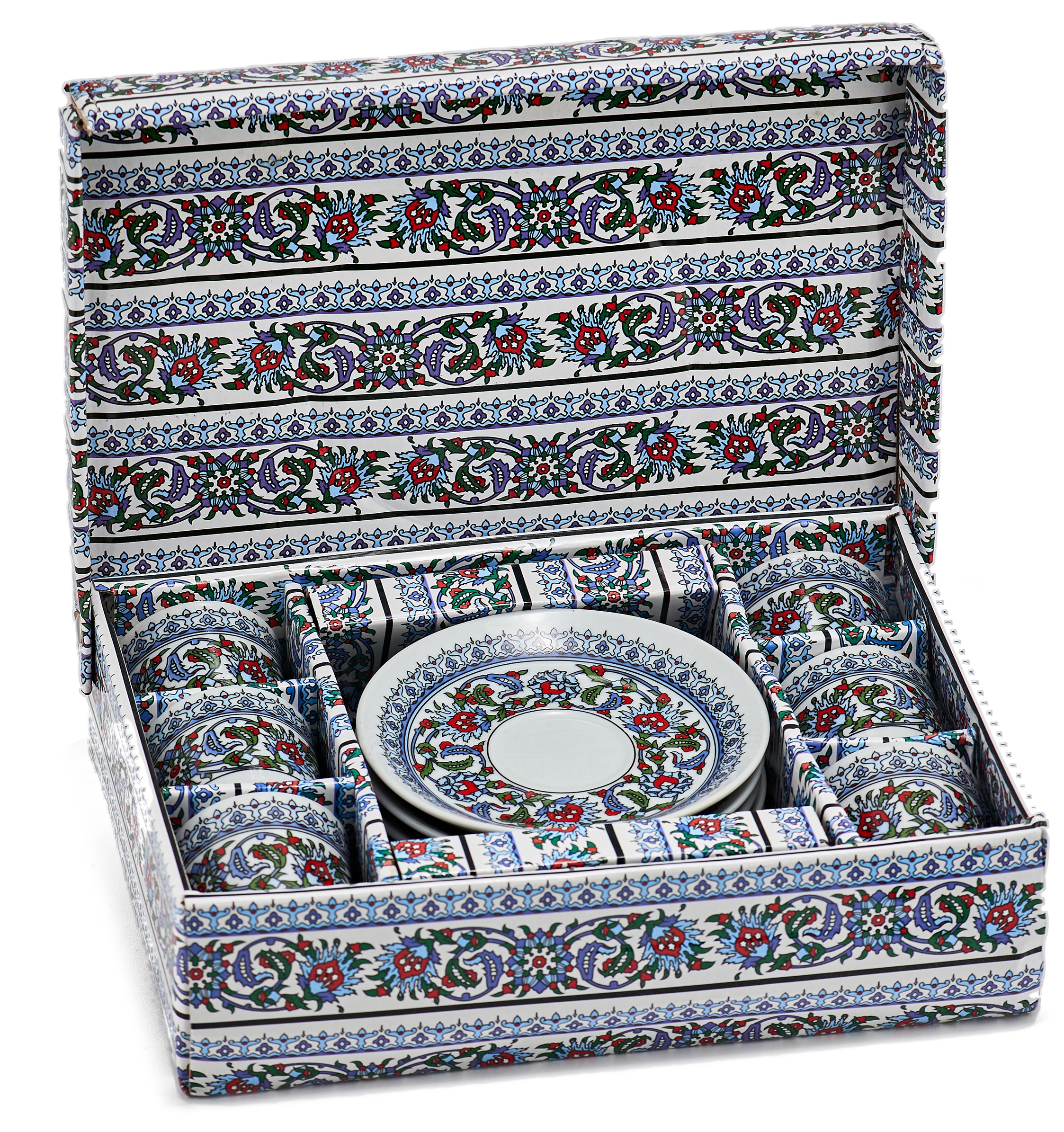 Турецький набір кераміка (З орнаментом синій) фото #1
